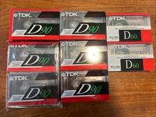 TDK D90  D60 Mixed Lot Of 8 Audio Cassette Tapes Low Noise High Output Sealed