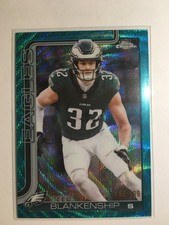 2025 Topps Chrome Football Reed Blankenship #251 Aqua Wave Refractor /199