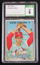 1967 Topps #146 Steve Carlton HOF CGC/CSG 6 EXMT Z750