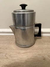 Vintage Worthmore Aluminum Drip Coffee Maker Stove Top Camping 2 - 4 Cups USA