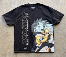 Naruto Shippuden Primitive Skateboards T shirt vtg Y2K 2007 Size L Anime