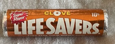 Vintage 1970 s CLOVE LIFE SAVERS CANDY ROLL  Unopened  New Old Stock Mint Cond!!