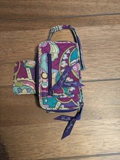 Vera Bradley Quilted Wristlet Wallet Clutch in Retired Heather Pattern EUC Flora