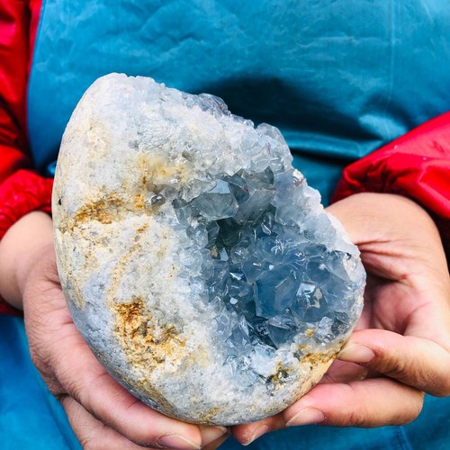1480+1200G  Top natural blue crystal cave quartz crystal cave mineral specimens - Bild 6 von 20