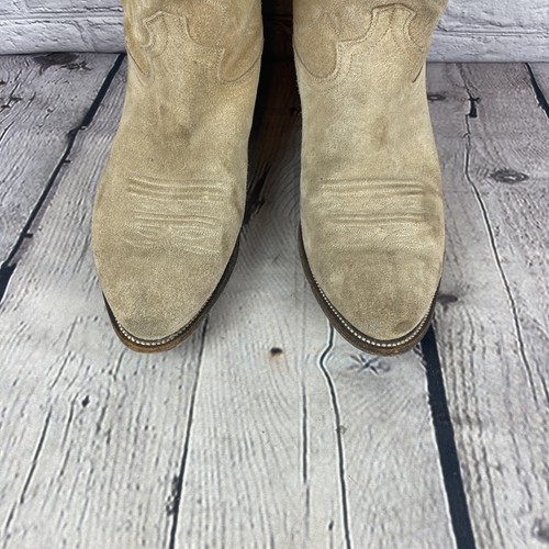 Diamond J (Justin) Stiefel/Herren Gr. 11 EE hellbraun Wildleder Western Style Boots 90er - Bild 3 von 9