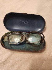 VTG Wire Rim Willson Safety Glasses w/ Metal Case