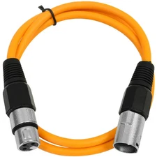 SAXLX2 Orange 2 Foot XLR Patch Cable