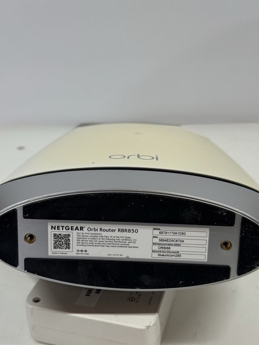 NETGEAR Orbi Router RBR850 Tri-Band Mesh WiFi 6 AX6000 | eBay