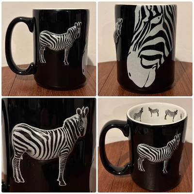 Chester Zoo Zebra schwarz-weiß Tasse selten Sammlerstück Memorabilia groß schwer