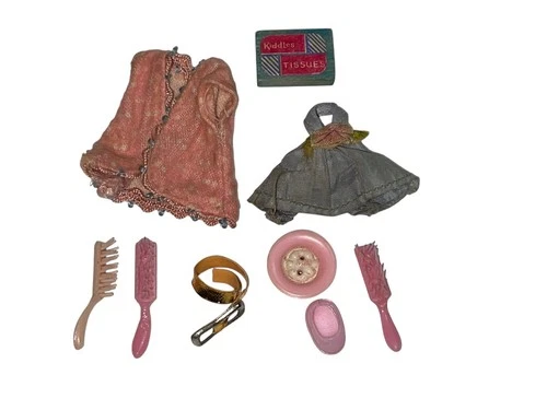 Vintage 1960's LIDDLE KIDDLES Mattel 9 PIECE ACCESSORY LOT for 3" Dolls READ
