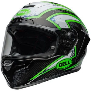 Bell Race Star Flex DLX 06 - Xenon Gloss Black/Kryptonite Motorcycle H...