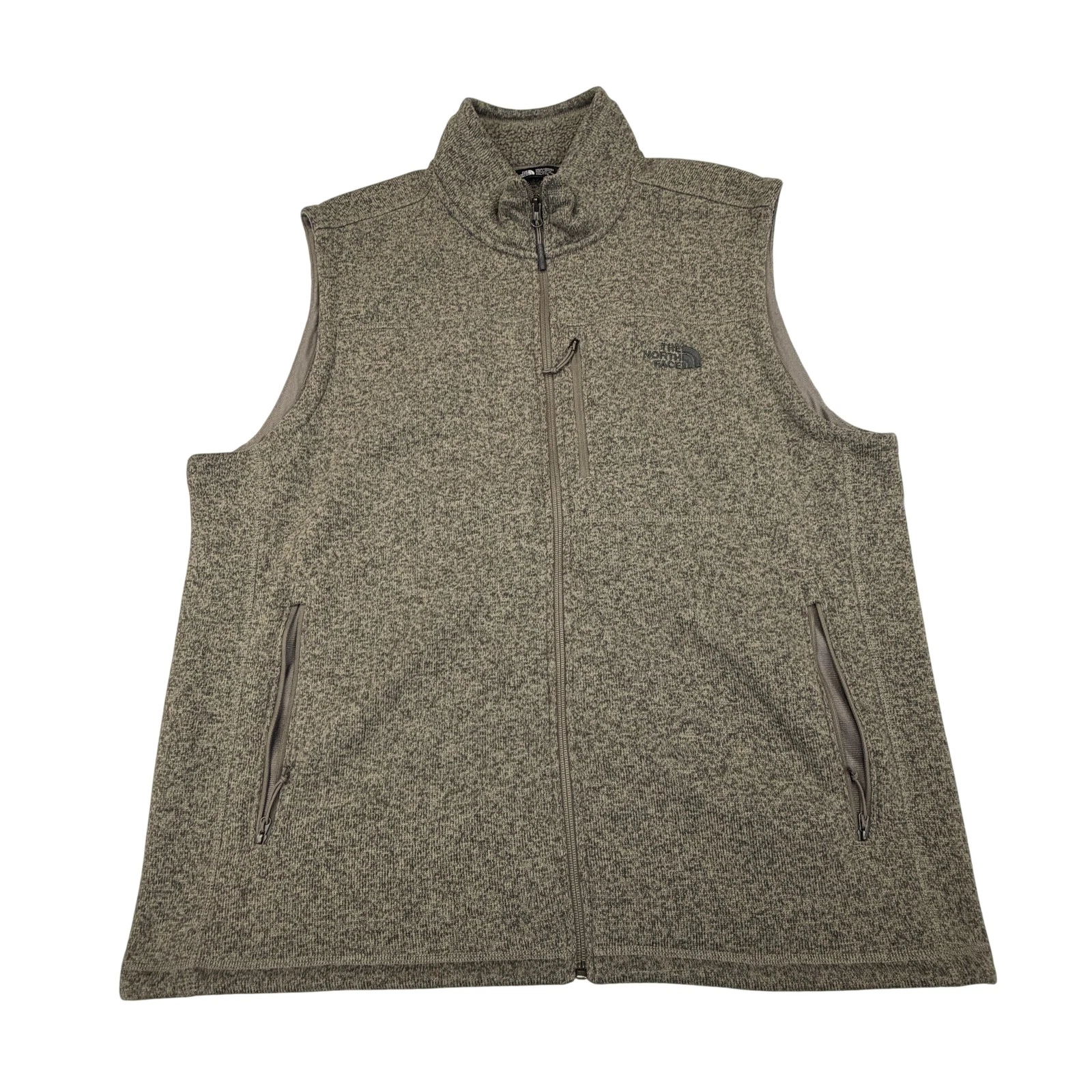 The North Face Vest Mens 2XL Green Gordon Lyons Fleece Full Zip Outdoor Hiking