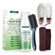 Foam Shoe Cleaner Kit, 6.76 Oz White Shoe Cleaning with Brush and Towel, Sneaker