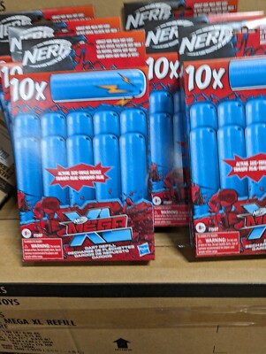 6 Packs NERF Mega XL 10-Dart Refills Largest Darts Ever For All Mega XL Blasters