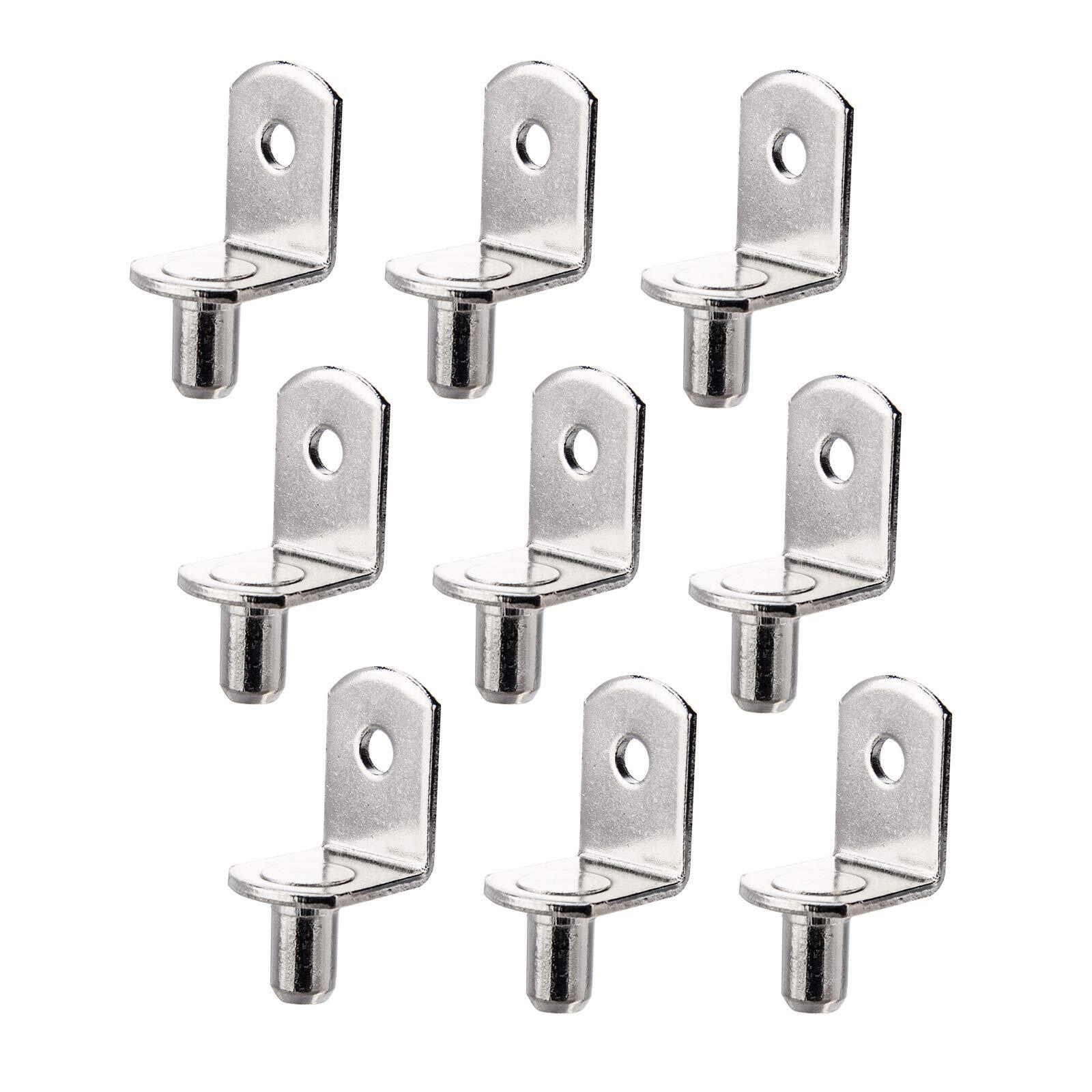 40pcs Nickel Plated L-Shaped Metal Shelf Support Pegs for Cabinets & Shelves-image