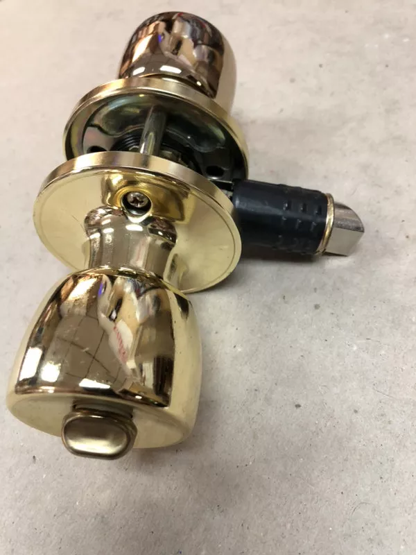 New Mobile Home Parts Interior Locking Privacy Door Knob Polished Brass