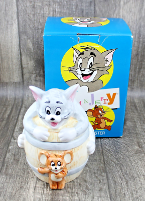 RARE HARRY JAMES TOM & JERRY COOKIE JAR CERAMIC CANISTER | eBay