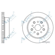 2x Brake Discs Vented For Lexus LS 430 Apec Red Rear 4243150030 4243150070