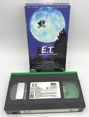 Vintage E.T. Extra-Terrestrial Movie VHS Tape 1988 Green Tab Sci-Fi Aliens