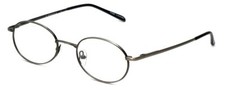 Calabria Metal Flex KIDS M Oval Reading Glasses 1.25 Pewter Silver Black Girls