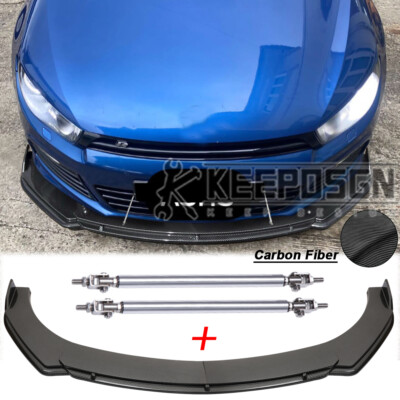 Frontspoilerlippe Spoiler Tuning CARBON für VW Volkswagen Scirocco 3 R TDI TSI