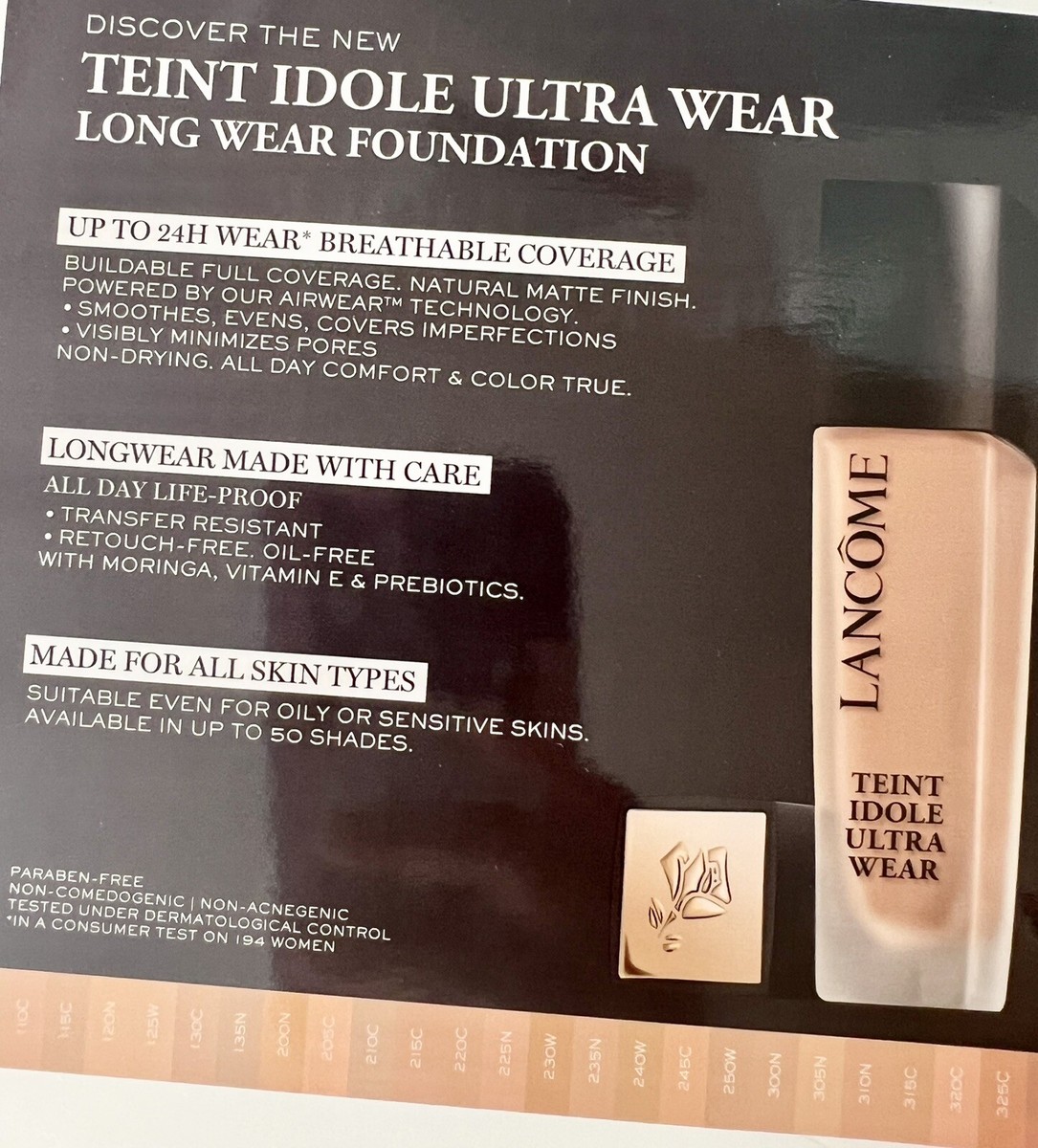 Lancome Teint Idole Ultra Wear Foundation Card 105W 225N 305N 355N