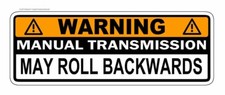Warning Manual Transmission Bumper Sticker Decal Stick Shift Car Jdm Funny 6