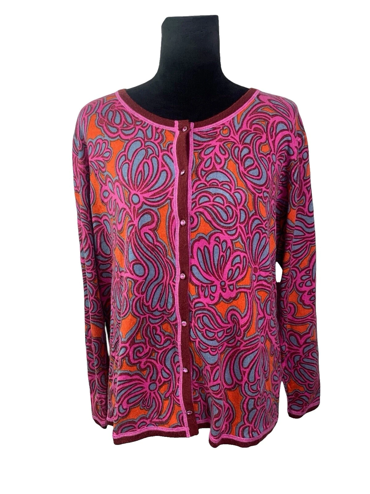 Cárdigan para mujer Sigrid Olsen floral de seda