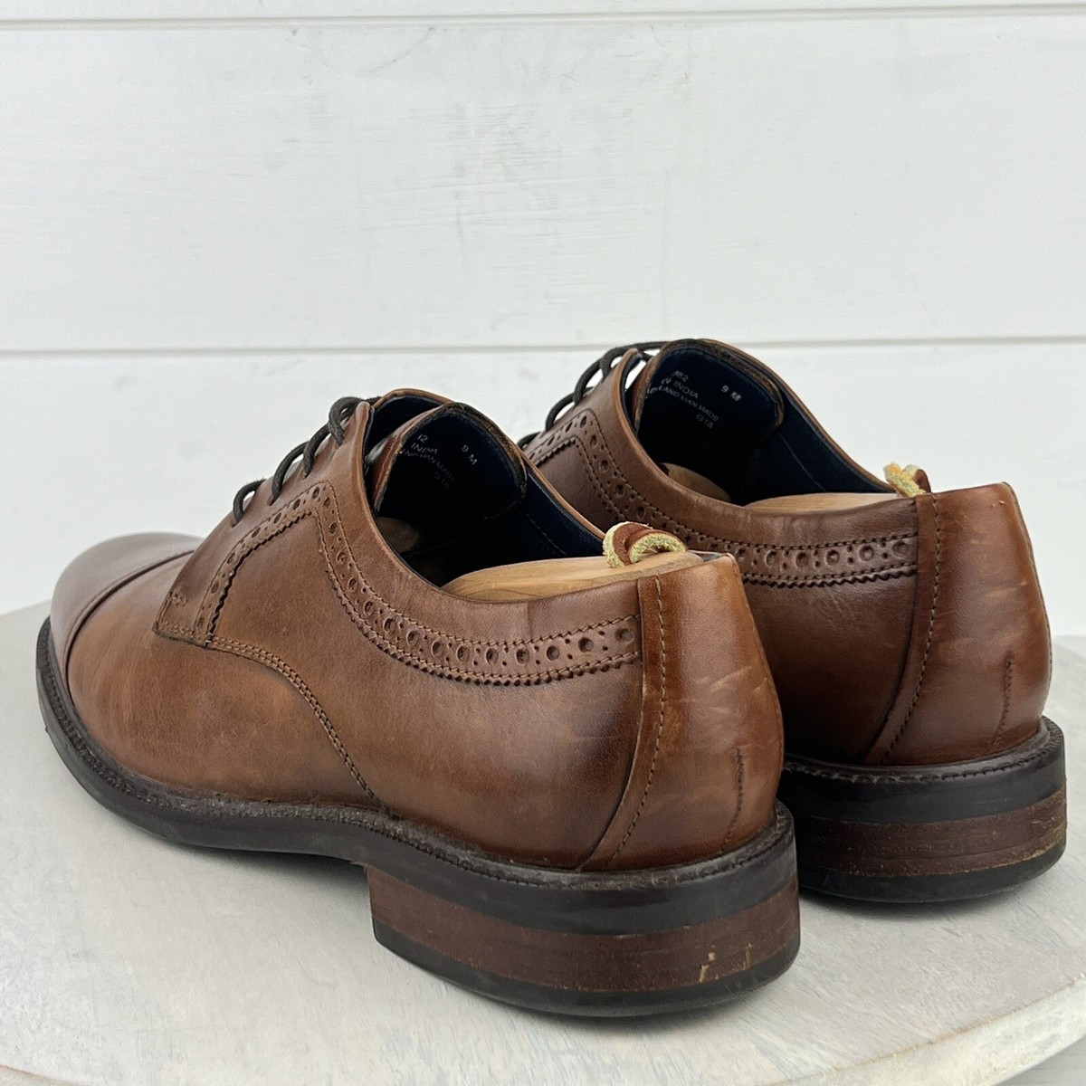 Cole Haan Buckland Shoes Mens 13 M Brown Leather Cap Toe Dress Casual Derby Cole Haan Buckland Oxford Brown Cap Toe Dress Shoes C28882  main image 4