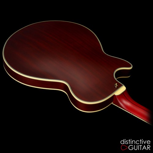 DEMO D'ANGELICO DELUXE SS SATIN TRANS WINE P90 SEMI HOLLOW ELECTRIC GUITAR - Picture 9 of 12