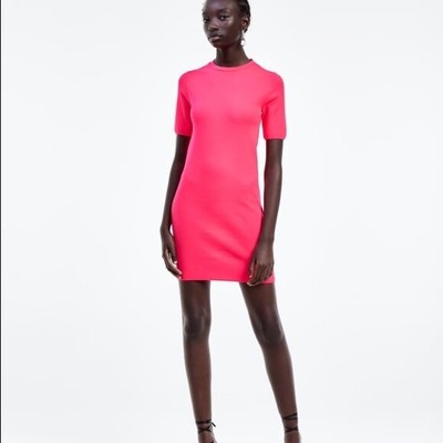 neon zara dress