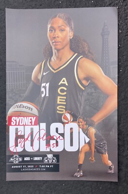 Las Vegas Aces WNBA Sydney Colson Poster vs New York Liberty 8/17/23 11x17 New!