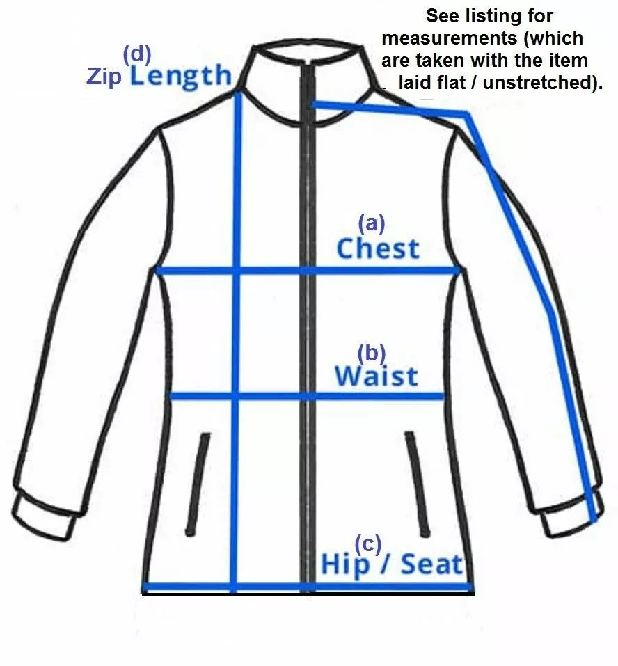 Jacket pit to deals pit measurement