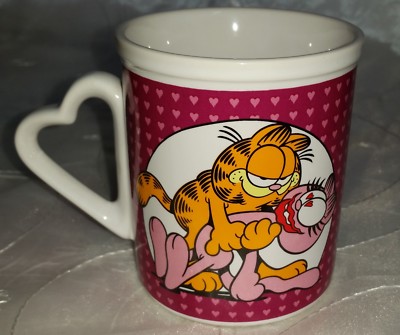 Garfield I Put The K.I.S.S In Kissing Coffee Cup Mug -Enesco 1978 1980 Jim Davis