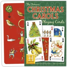 Heritage Famous Christmas Carols playing cards Festive Music novelty cards Xmas