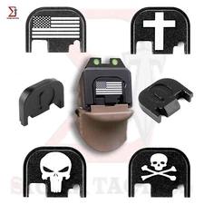 Aluminum Rear Cover Slide Back Plate fits Glock Gen 1-4 G17 19 21 22 23 24 26 27