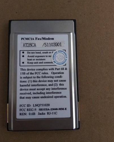 Prolink 1428c AT28CA V.34 PCMCIA Data/Fax Modem PC Card - 第 2/4 張圖片