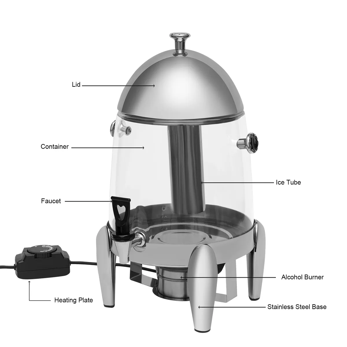 12L Commercial Hot Milk Tea Dispenser Beverage Chocolate Drinking Machine  110v