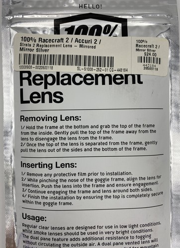 Replacement Lens For Gen 2 for AC 2 Junior & ST 2 Junior Reg Mirror Silver New - Bild 4 von 4
