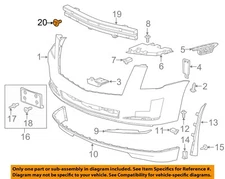 GM OEM Front Bumper-Impact Bar Reinforcement Rebar Bolt 11589164