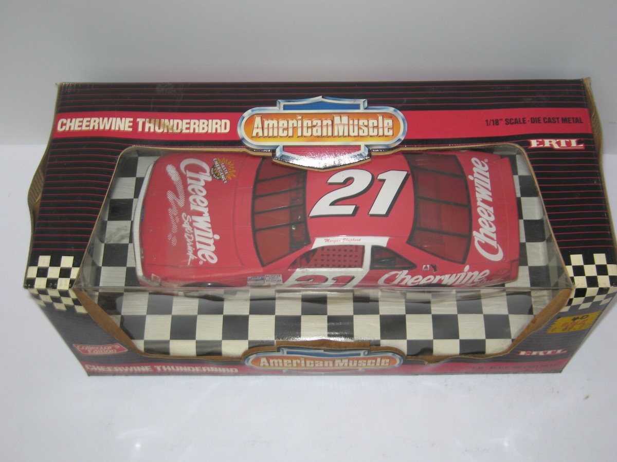 1/18 FORD #21 CHEERWINE/MORGAN SHEPHERD THUNDERBIRD DIECAST RACE