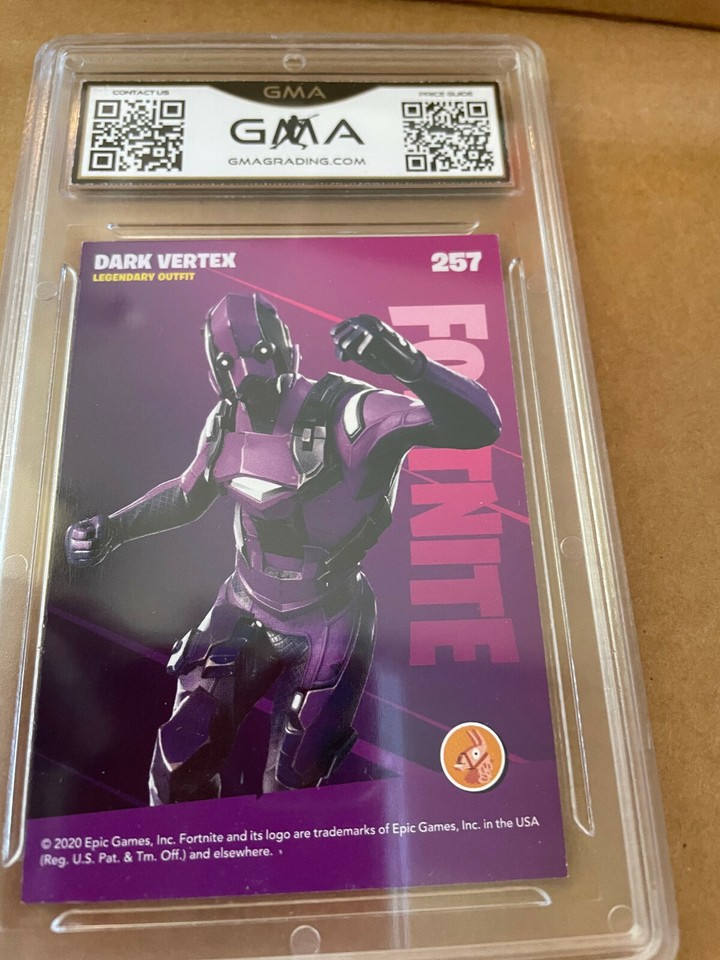 DARK VERTEX 2020 PANINI FORTNITE RELOADED GLOW IN THE DARK # 257 GRADED ...