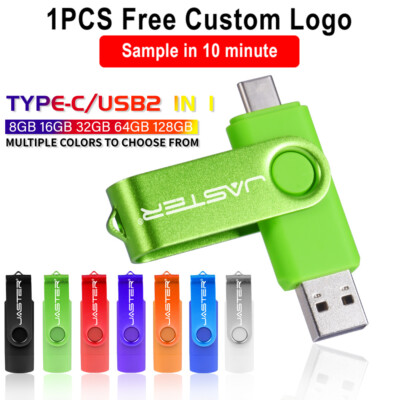 64GB-32GB-4GB USB-C Stick mit kostenloser Logo-Gravur-Kunststoff USB2.0 Schnell