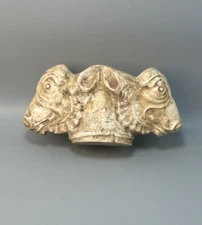 Ancient Near Eastern Achaemenid Intercultural Symbolic Stone ornated with bulls