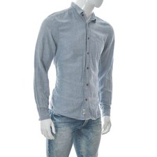 Jack Jones Originals Men's WINSTON Shirt Plain Long Sleeve One-Pocket Size M