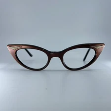 Cat Eye Glasses - Genuine 1950’s - Optex Stephanie - Bronze - no glass - RARE