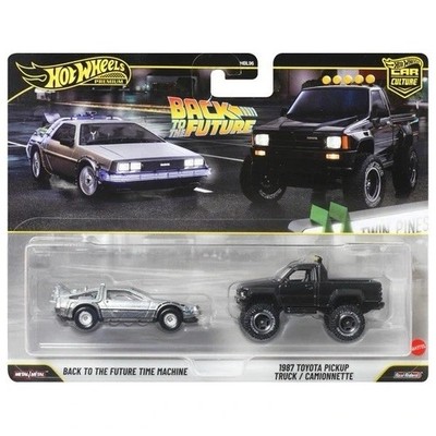 Hot Wheels Premium Back To The Future Delorean&1987 Toyota Pickup  JHW48 B-Ware