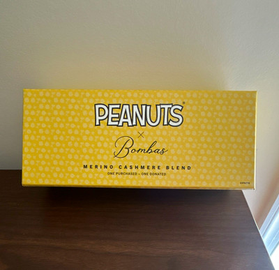 Bombas x Peanuts Merino Cashmere Blend Crew Socks 2-Pair Gift Box Blue