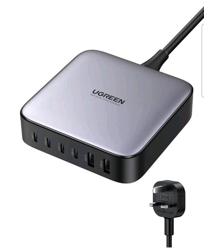 UGREEN Nexode Desktop Charger 65W 100W 200W or 100W Plug for Laptops & MacBooks - Image 2 of 4