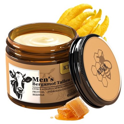 Grass-Fed Beef Tallow Balm for Men - Whipped Tallow Face Moisturizer & Beard Bal